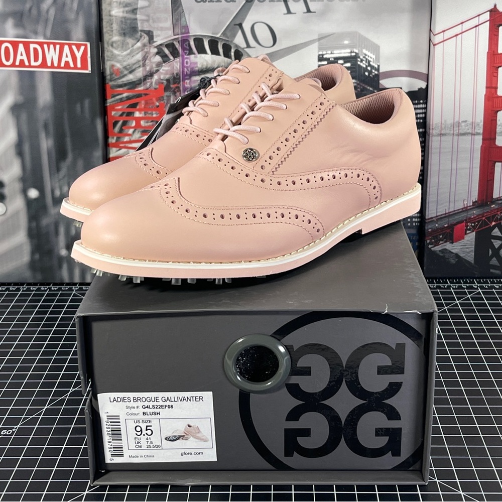 G/FORE Ladies Brogue Gallivanter Golf Shoes in Blush Pink 9.5